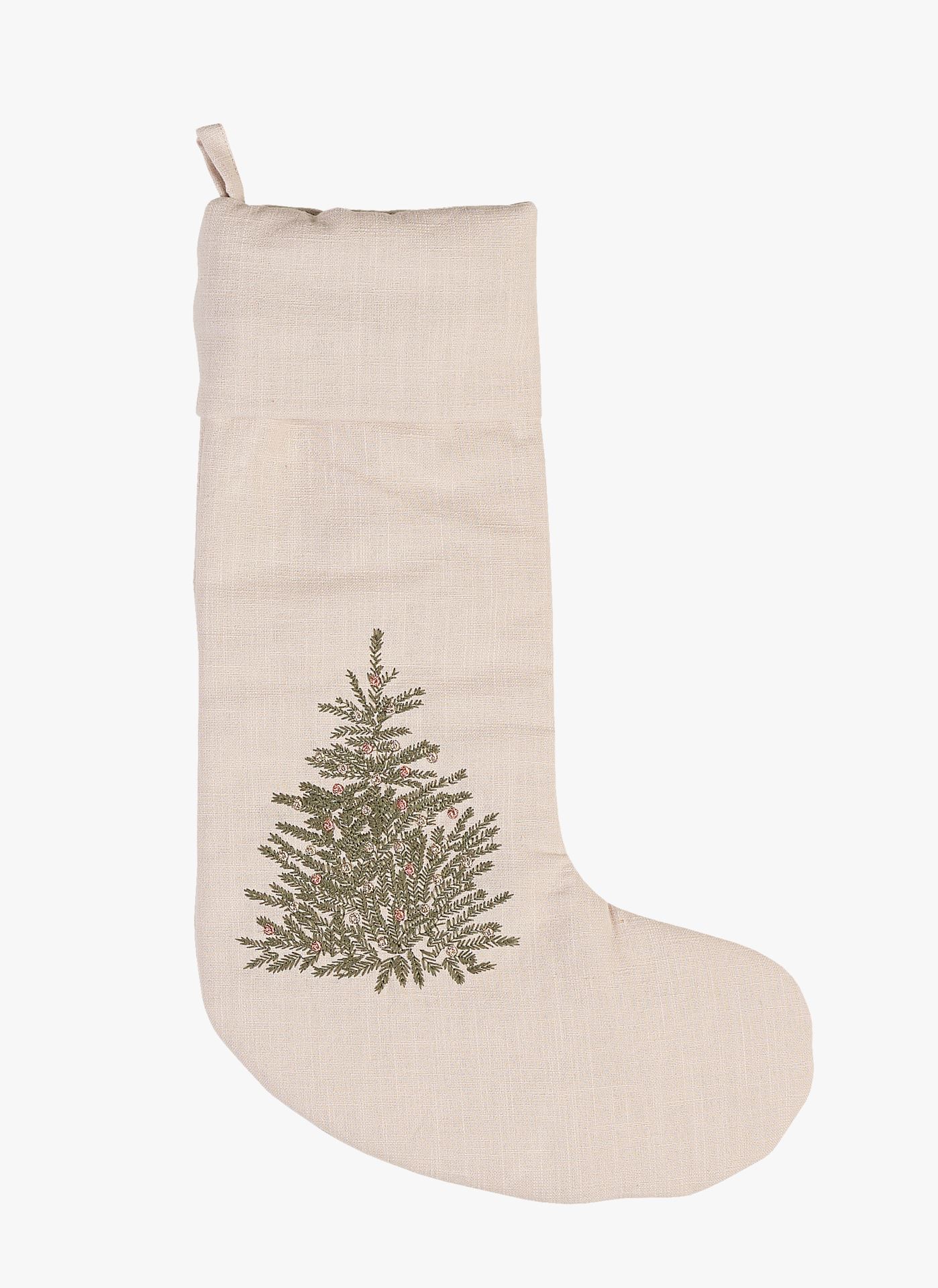 Julestrømpe beige - 18x45 cm beige - 1