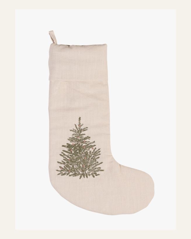 Julestrømpe beige - 18x45 cm beige - 1