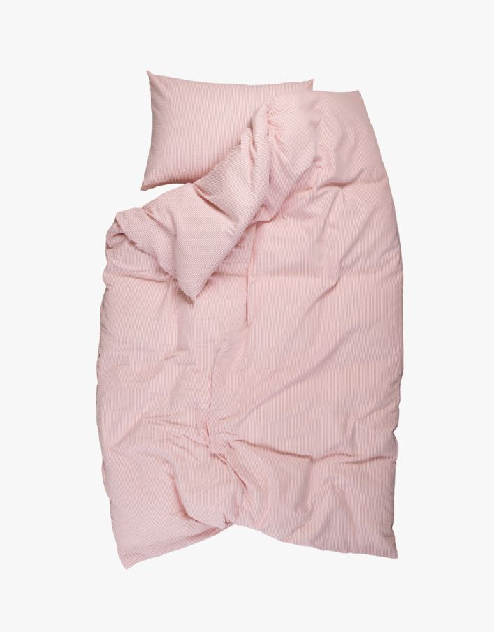Krepp sengesett rosa - 140x200 cm rosa - 1