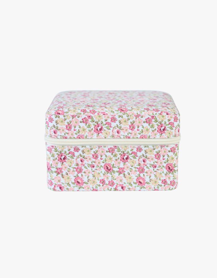 Smykkeskrin m/glidelås aprikos - 11x11 cm aprikos - 1