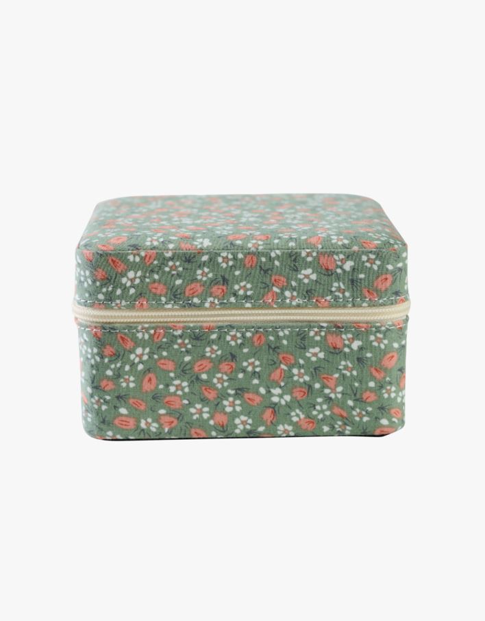 Smykkeskrin m/glidelås grønn - 11x11 cm grønn - 1