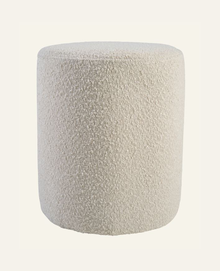 Puff lys beige - 34x34x41 cm ø34 lys beige - 1