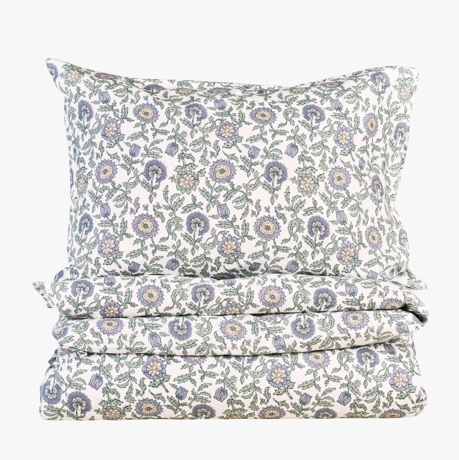 Flanell sengesett              lindegrønn - 140x200 cm lindegrønn - 1