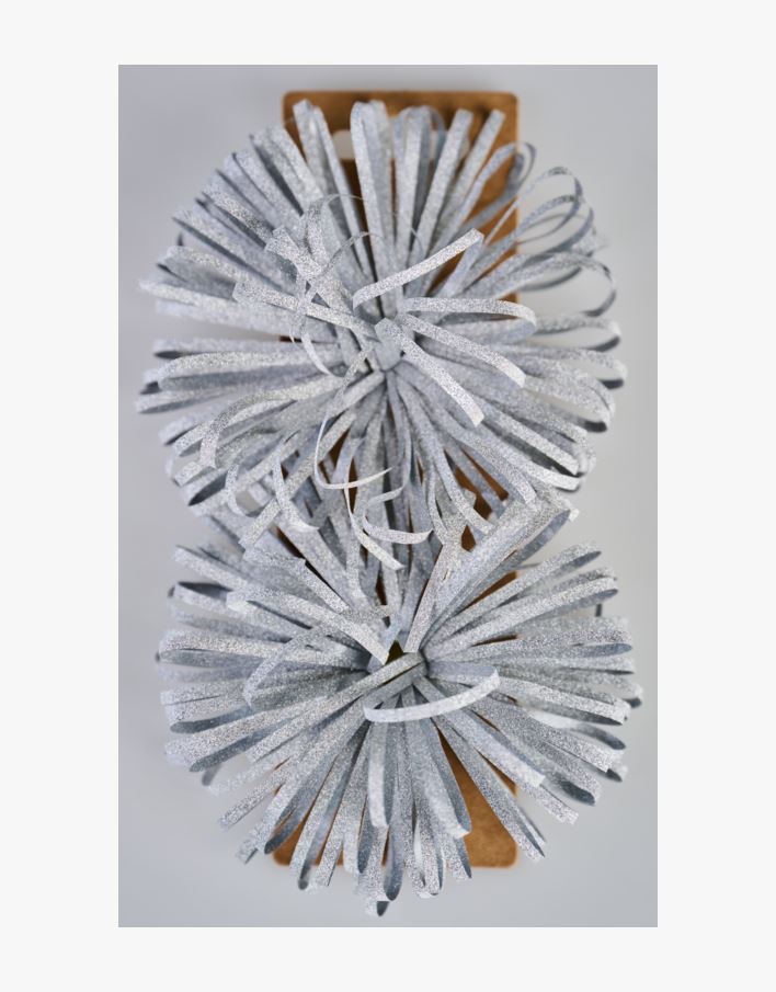 Pynt 2pk sølv - ø4,5 sølv - 1