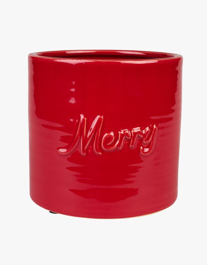 Potteskjuler rød - 18x18x17 cm rød - 1