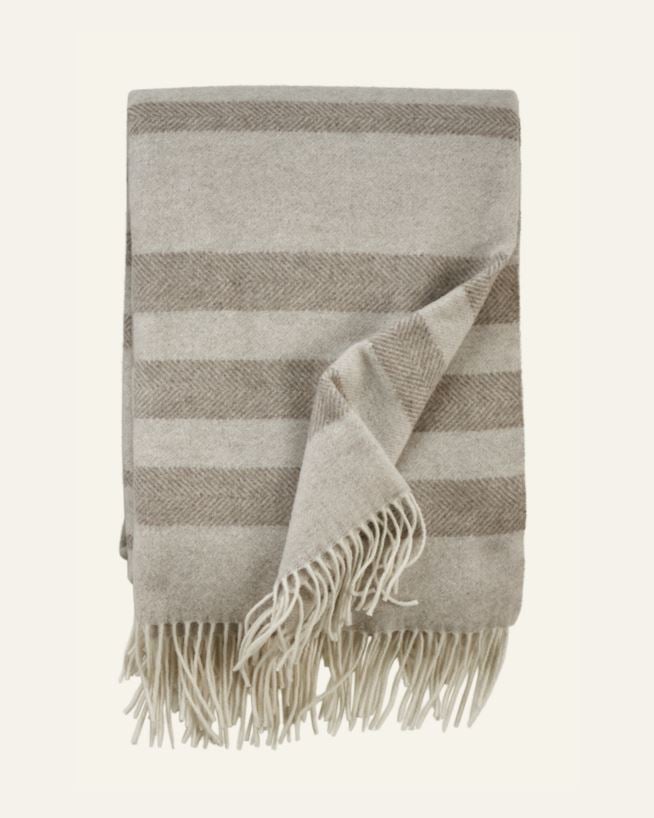 Ullpledd beige - 130x170 cm beige - 1