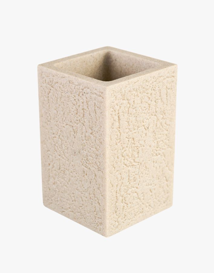 Tannbørsteholder sand - 6,8x6,8x11 cm sand - 1