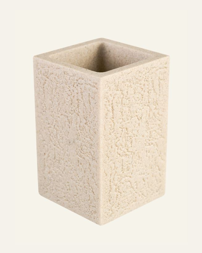 Tannbørsteholder sand - 6,8x6,8x11 cm sand - 1