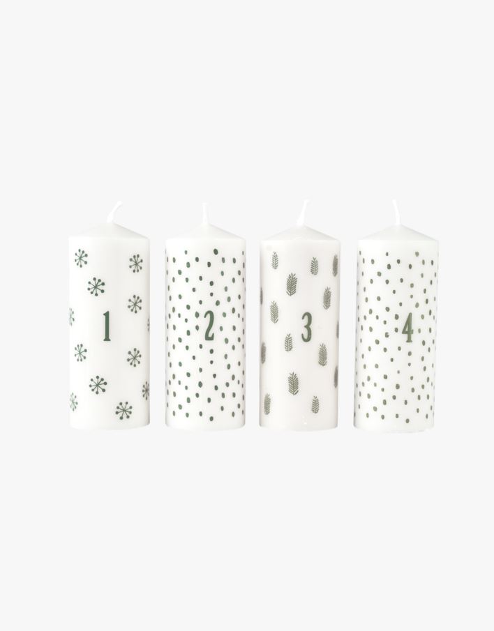 Adventslys offwhite - 10 cm ø4 offwhite - 1