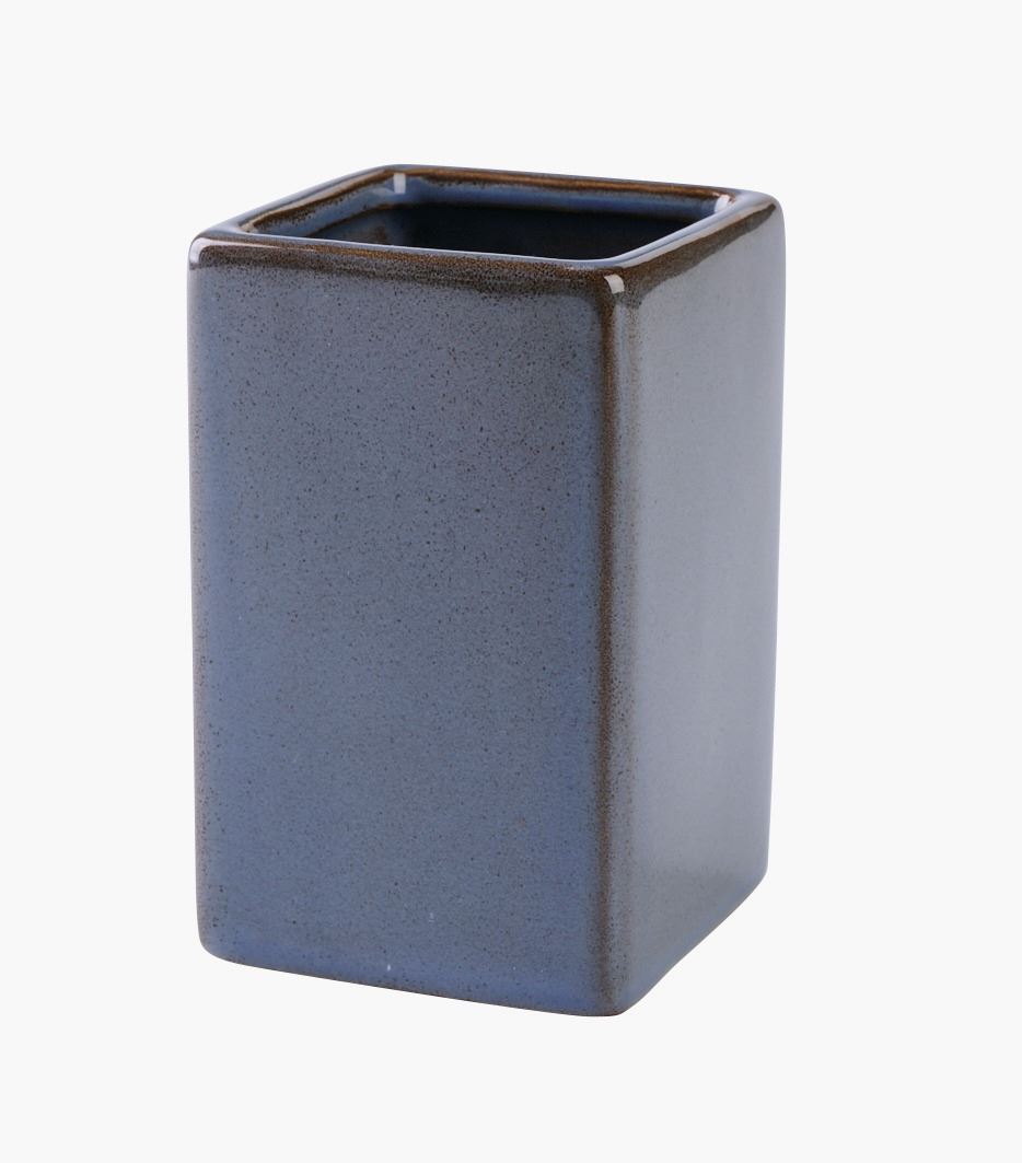 Tannbørsteholder grå - 7,2x7,2x11 cm grå - 1