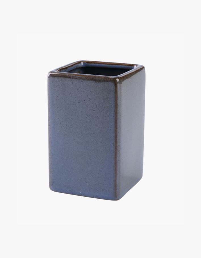 Tannbørsteholder grå - 7,2x7,2x11 cm grå - 1