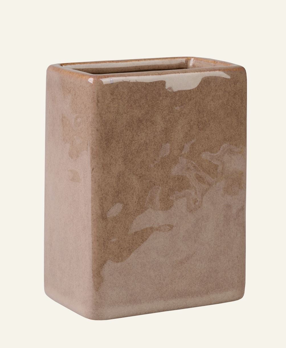 Tannbørsteholder brun - 7,2x7,2x11 cm brun - 1