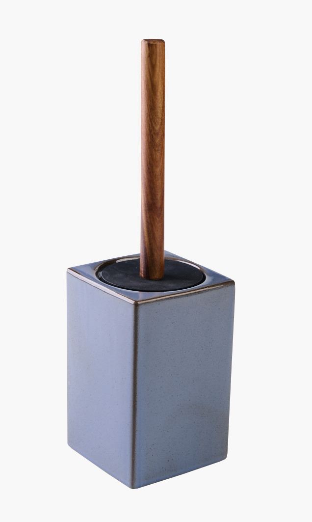 Toalettbørste grå - 10x10x16 cm grå - 1