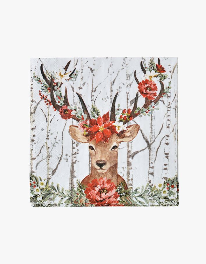 Coctail papirserviett multi rød - 25x25 cm multi rød - 1