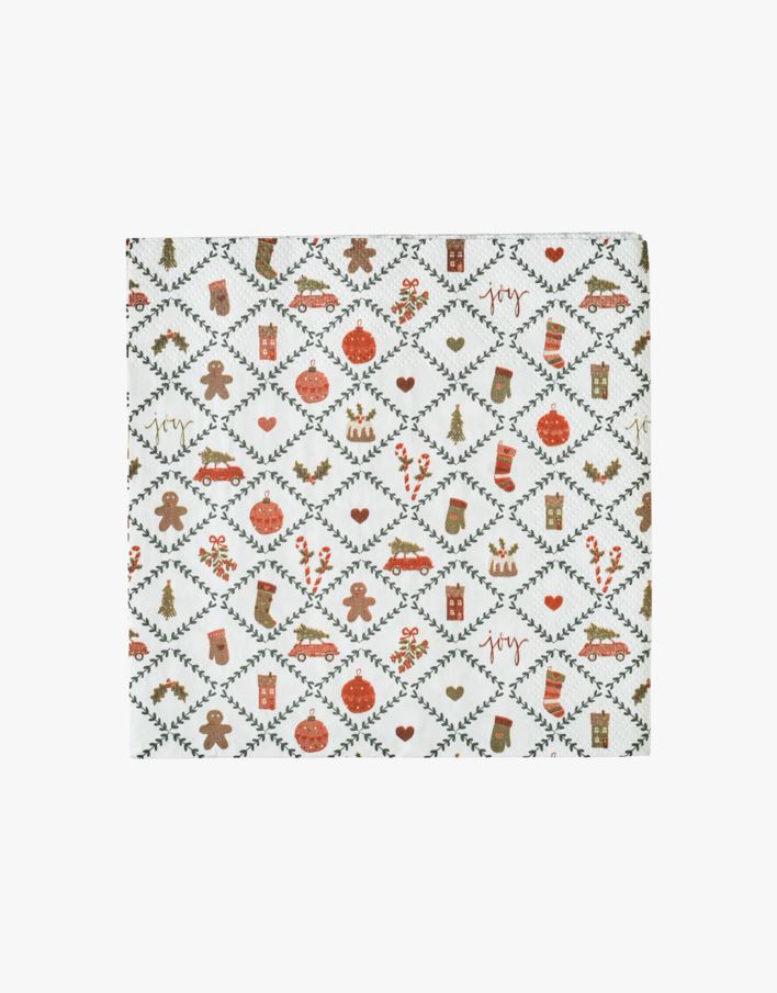 Papirservietter multi rød - 33x33 cm multi rød - 1