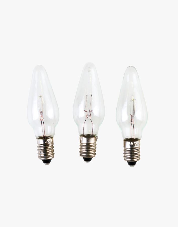 Lyspære transparent - 3 stk transparent - 1