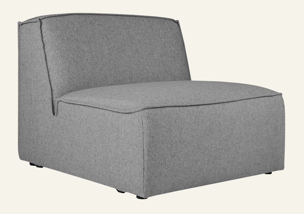 Modul 1,5 seter uten armlene grå - 2