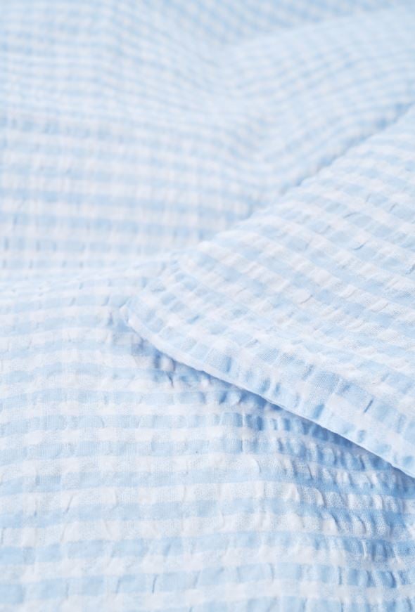 Krepp sengesett lys blå - 4