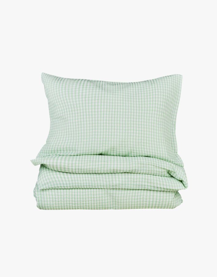 Krepp sengesett grønn - 140x200 cm grønn - 1