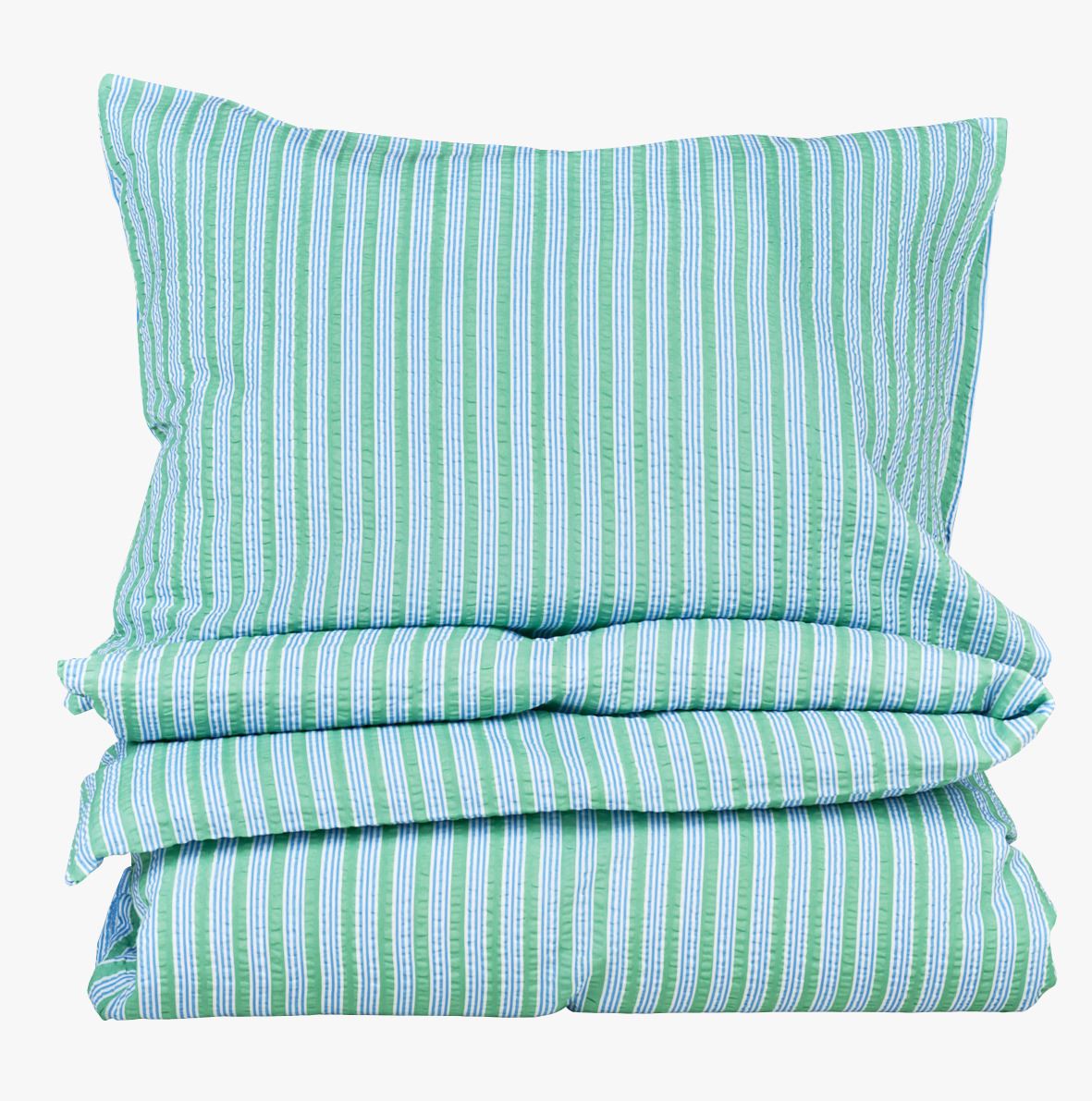 Krepp sengesett multi blå - 140x200+50x70 cm multi blå - 1