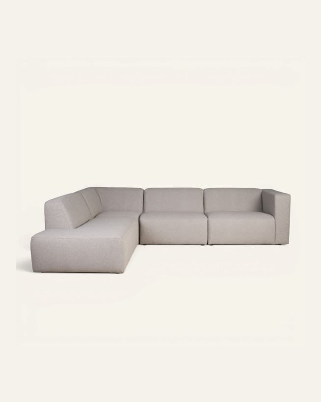 Modulsofa 4 deler åpen ende venstre beige - 293x227x73 cm beige - 1