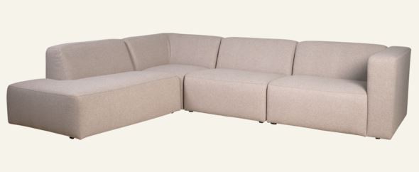 Modulsofa 4 deler åpen ende venstre beige - 2