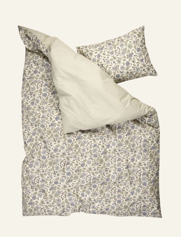 Bomull sengesett olivengrønn - 4