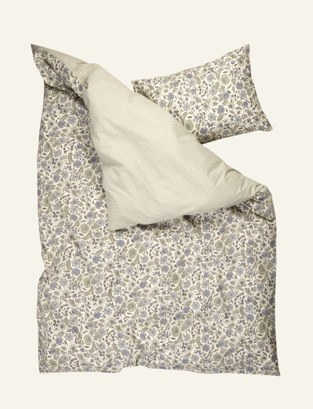 Bomull sengesett olivengrønn - 4