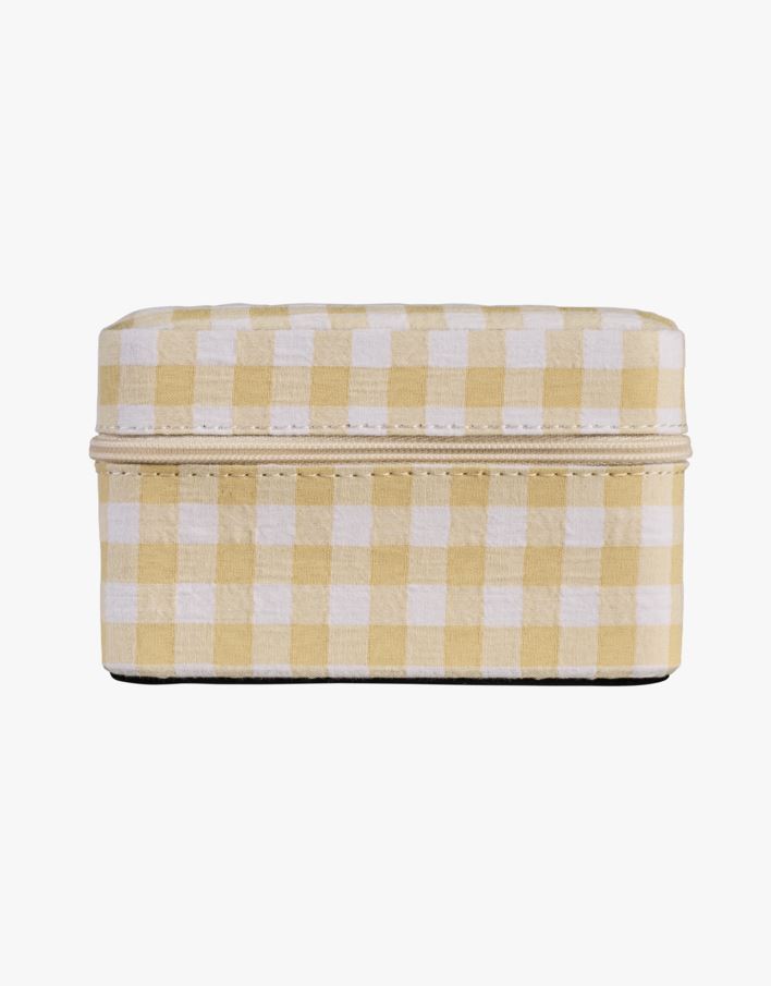 Smykkeskrin m/glidelås gul - 11x11 cm gul - 1