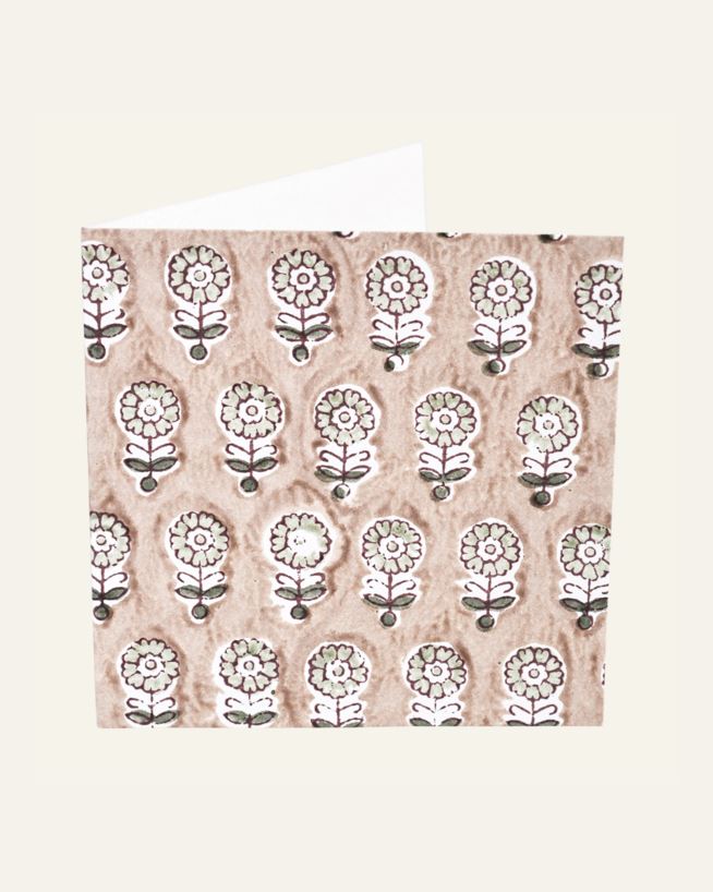 Kort m/konvolutt sand - 12,7x12,7 cm sand - 1