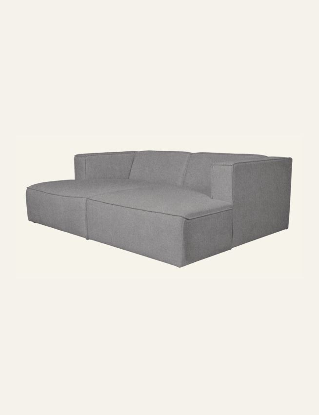 Modulsofa 2 deler m/sjeselong grå - 3