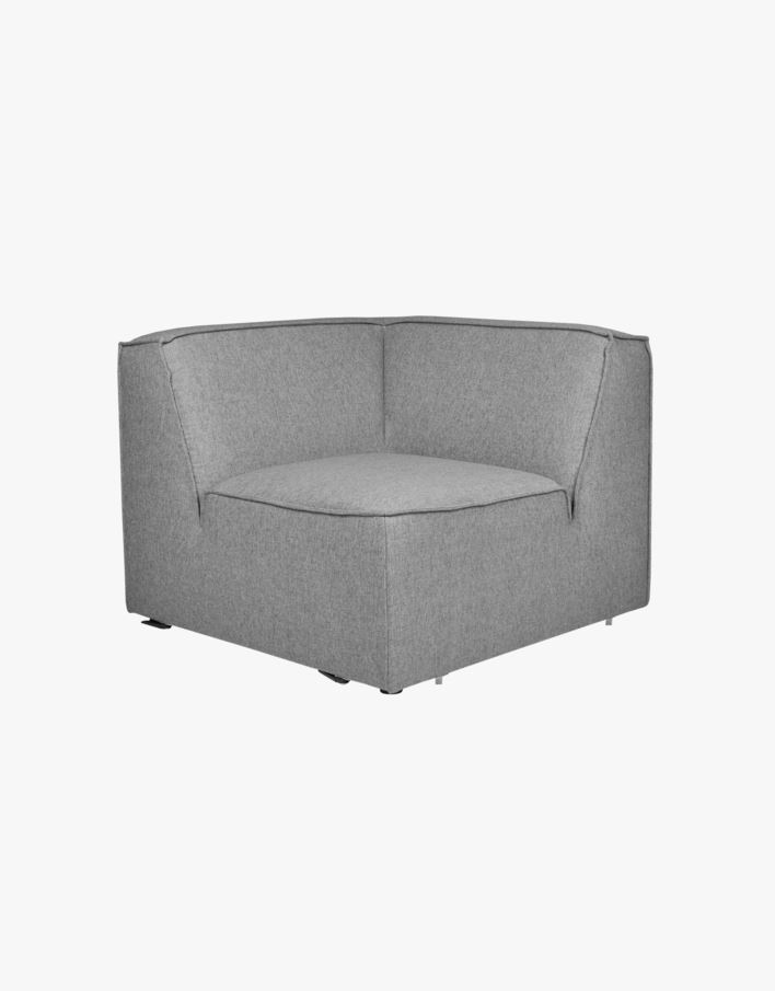 Modulsofa hjørne grå - 93x93x73 cm grå - 1