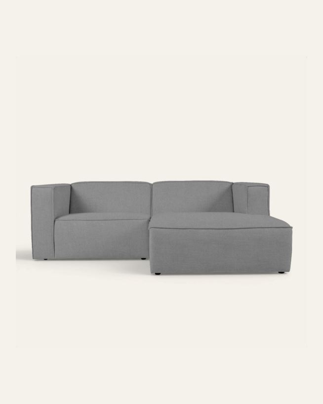 Modulsofa 2 deler sjeselong høyre grå - 224x154x73 cm grå - 1