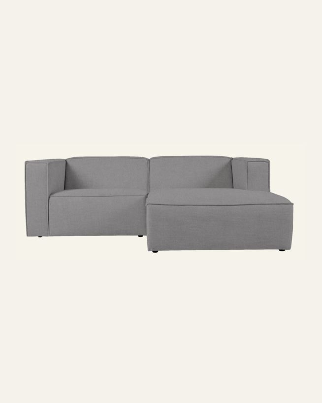 Modulsofa 2 deler sjeselong høyre grå - 224x154x73 cm grå - 1