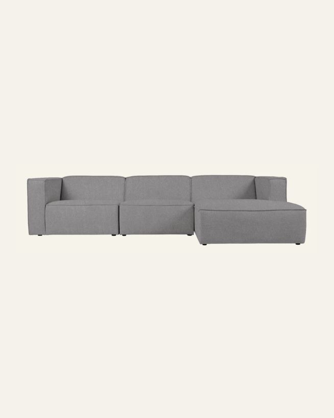 Modulsofa 3 deler sjeselong høyre grå - 314x154x73 cm grå - 1