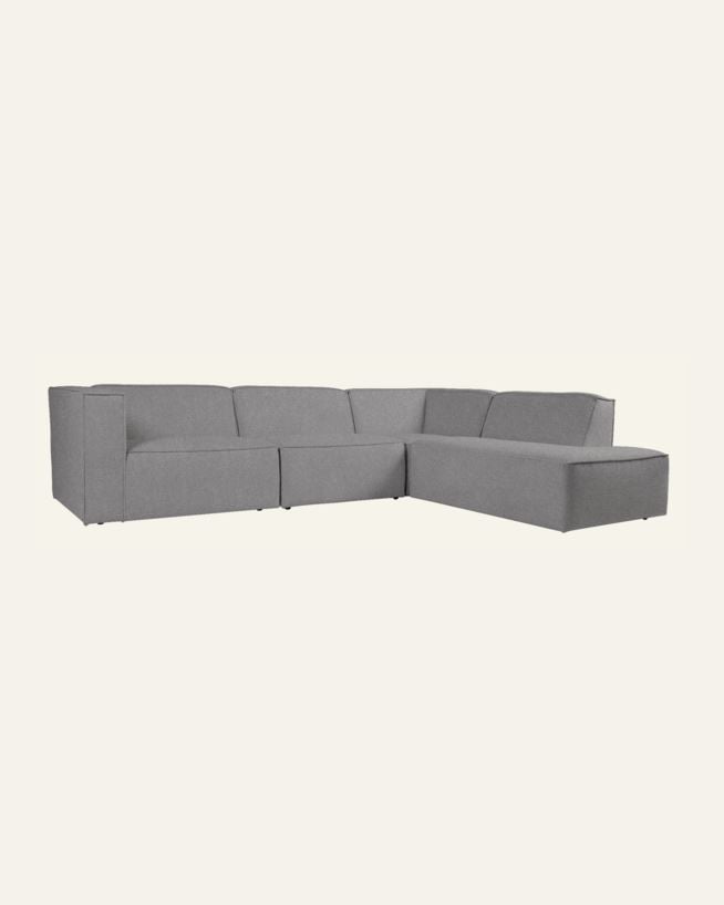 Modulsofa 4 deler åpen ende høyre grå - 293x227x73 cm grå - 1