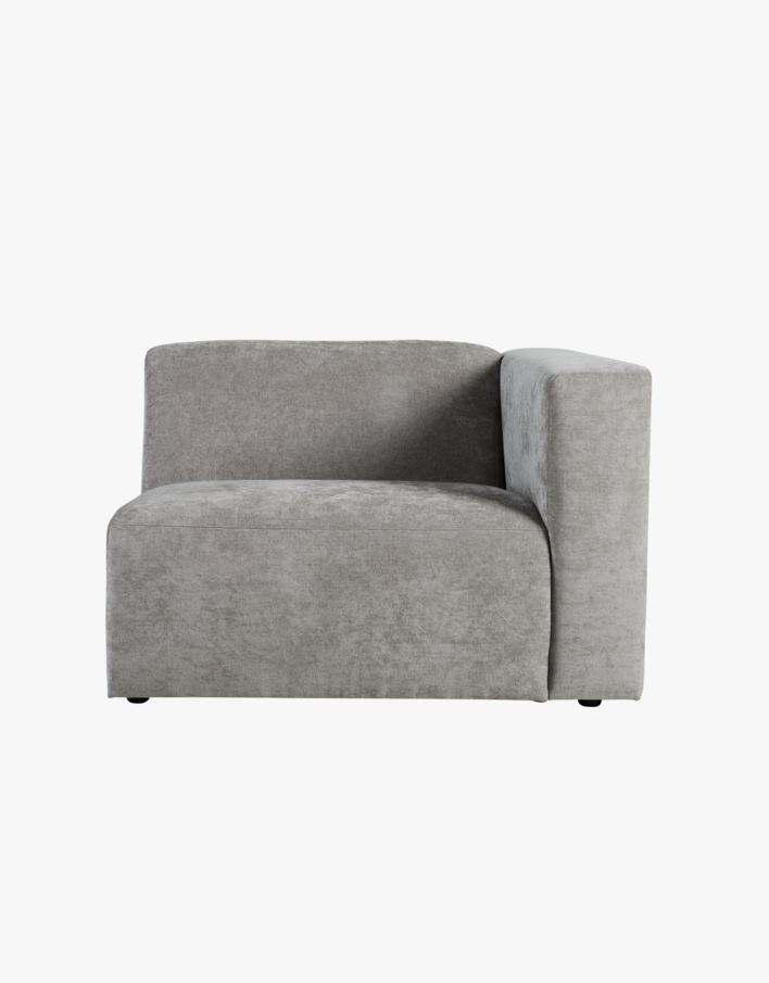Modulsofa 1,5 seter m/armlene høyre grå - 110x93x73 cm grå - 1