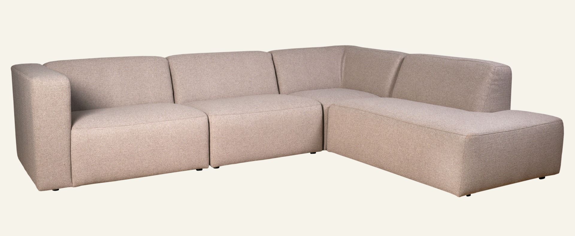Modulsofa 4 deler åpen ende høyre beige - 2