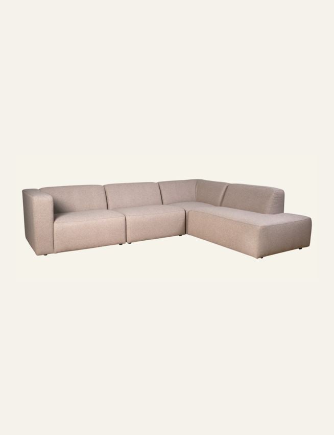 Modulsofa 4 deler åpen ende høyre beige - 2