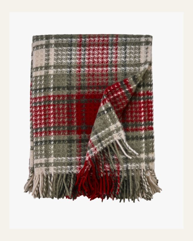 Ullpledd multi rød - 130x170 cm multi rød - 1