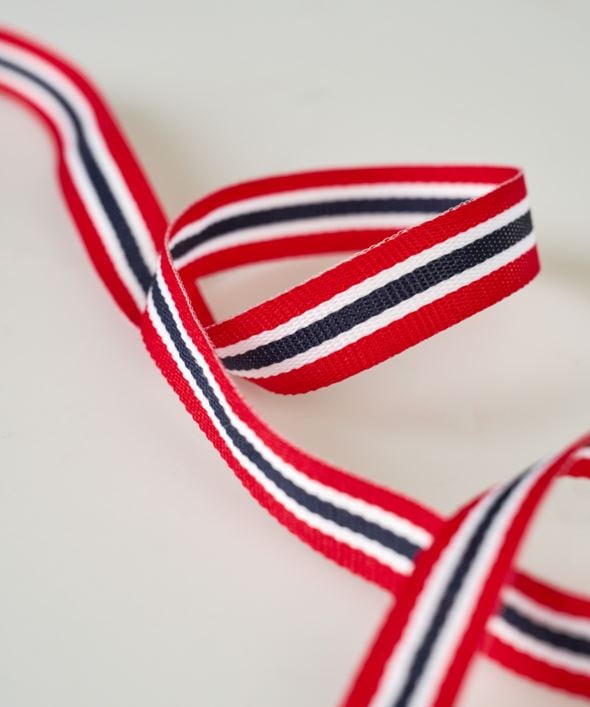 Dekorbånd multi rød - 6