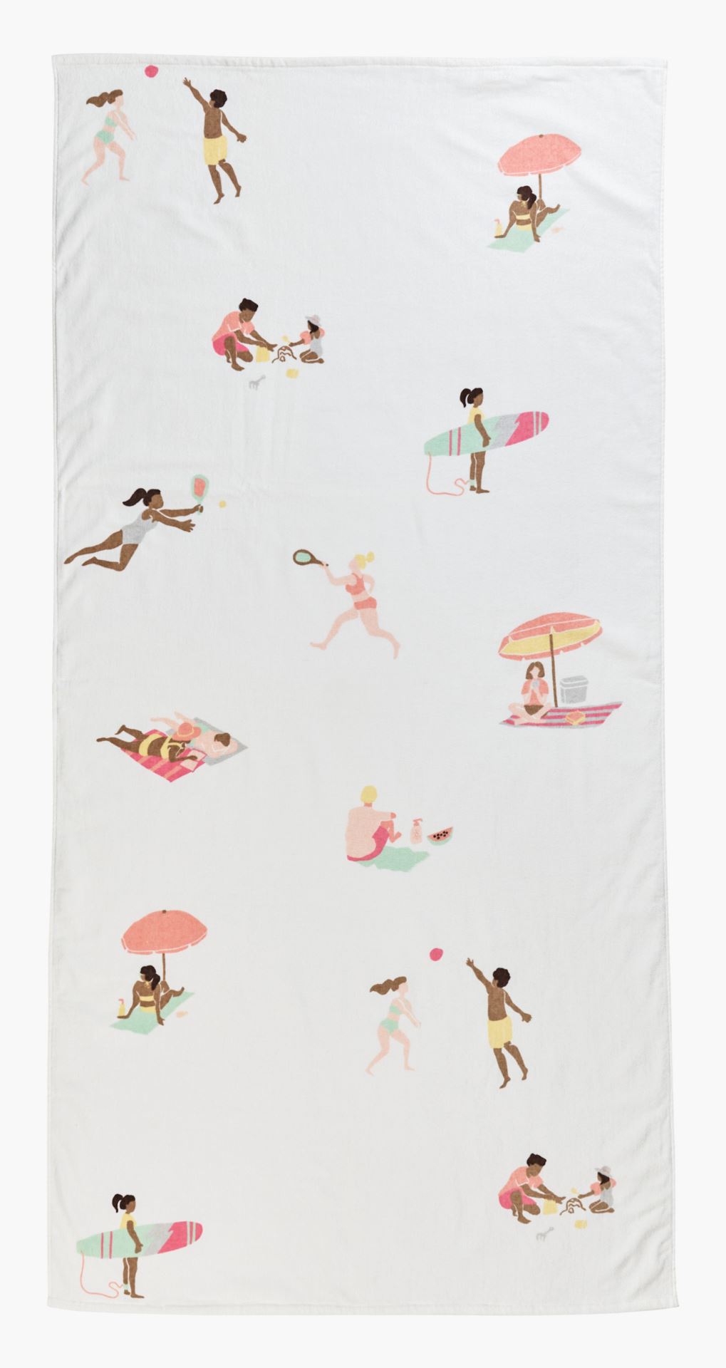 Badehåndkle multi hvit - 90x180 cm multi hvit - 1