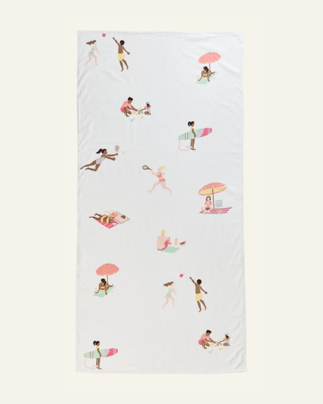 Badehåndkle multi hvit - 90x180 cm multi hvit - 1