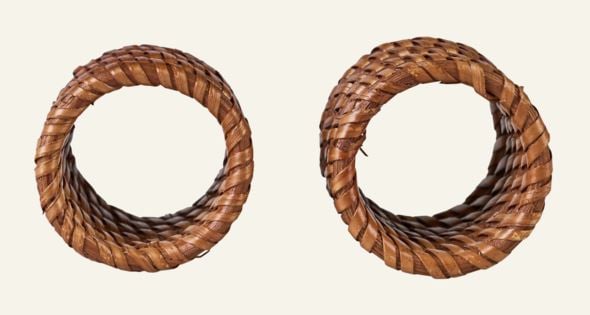 2 pk serviettringer brun - 3