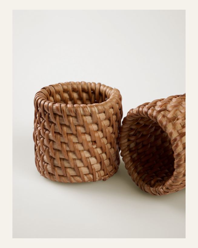 2 pk serviettringer brun - 5 cm ø5 brun - 1