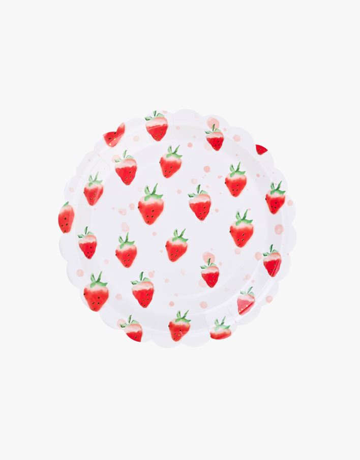 Papptallerken 8pk multi rød - ø 22,5 multi rød - 1