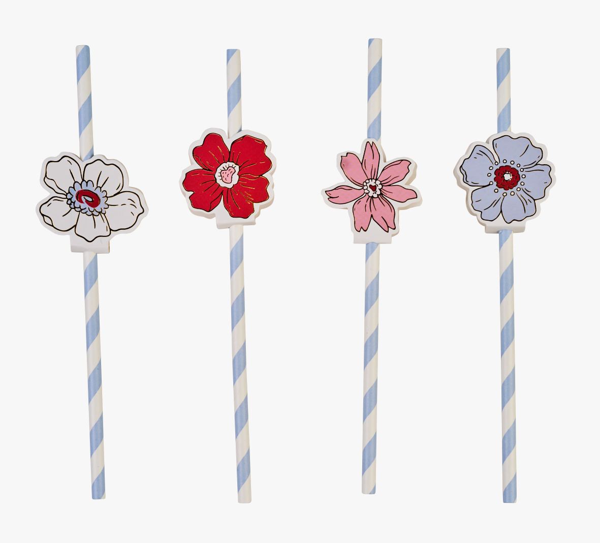 Papirsugerør 20pk multi - 7,5x20x1,7 cm multi - 1