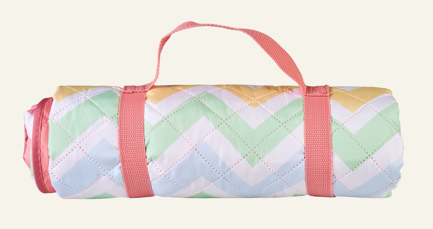 Piknikpledd multi rosa - 135x150 cm multi rosa - 1