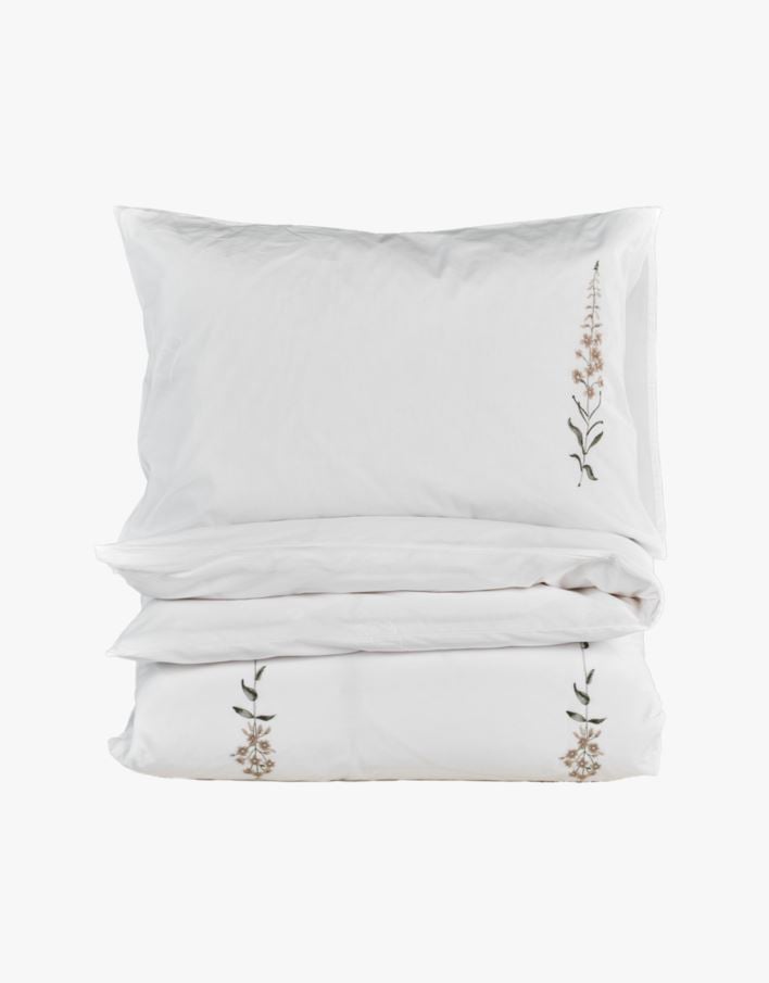 Bomull sengesett hvit - 200x220 cm hvit - 1