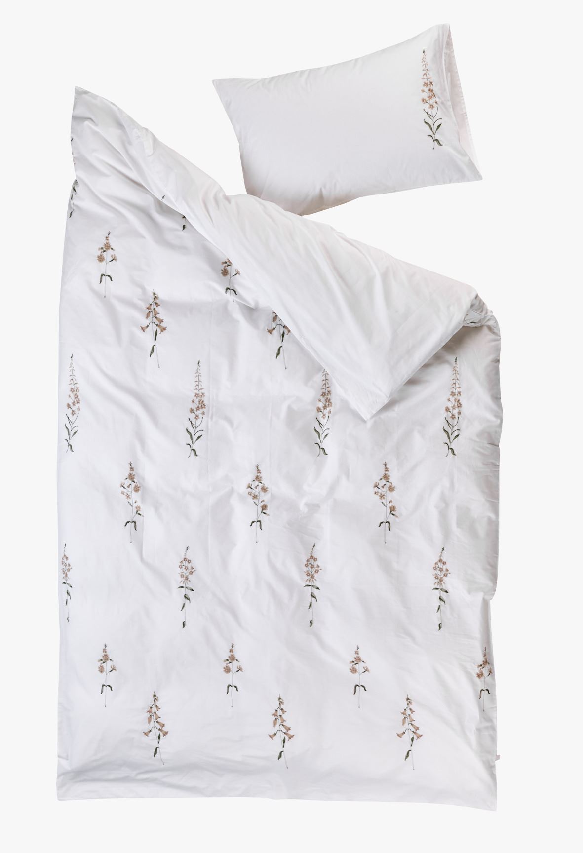 Bomull sengesett hvit - 5